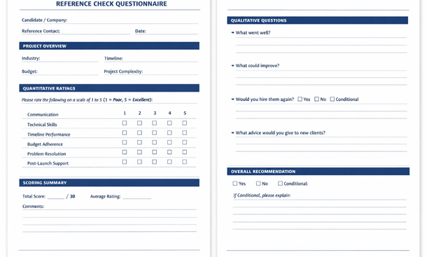 Checking References and Past Performance