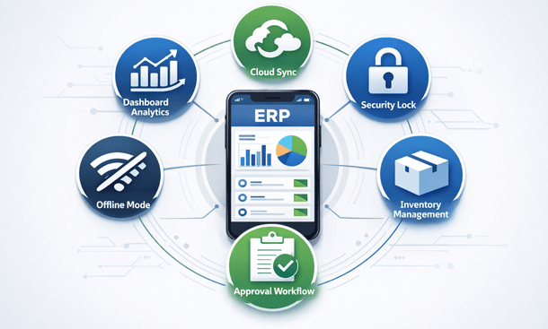 ERP Features Infographic