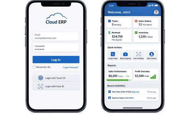 Modern ERP App Interface
