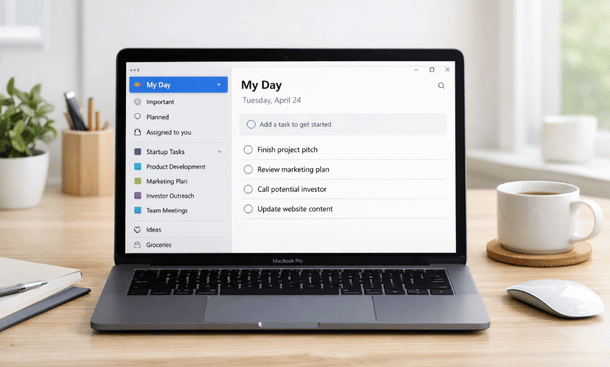 Organized Startup Workspace