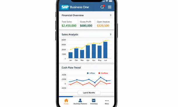 SAP Mobile Financial Dashboard 