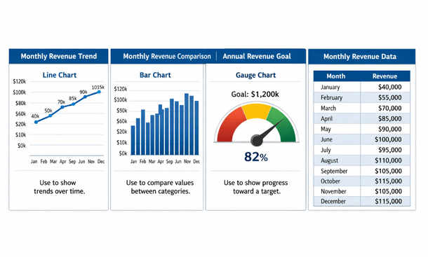 Visualizing Monthly Revenue Data