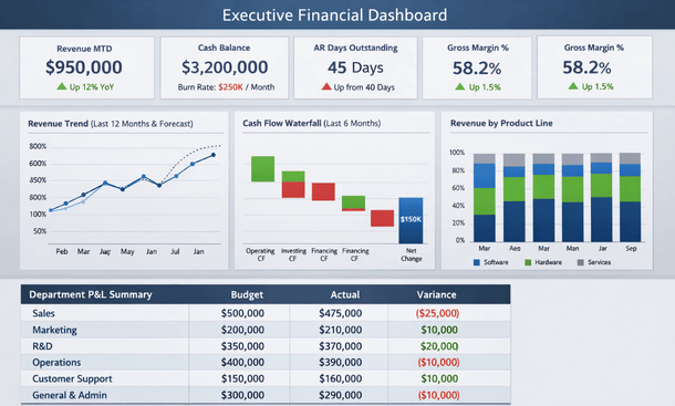 executive financial dashboard