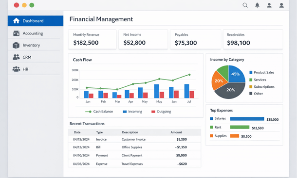 ERP Dashboard Overview