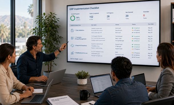 ERP implementation checklist for a stable go-live